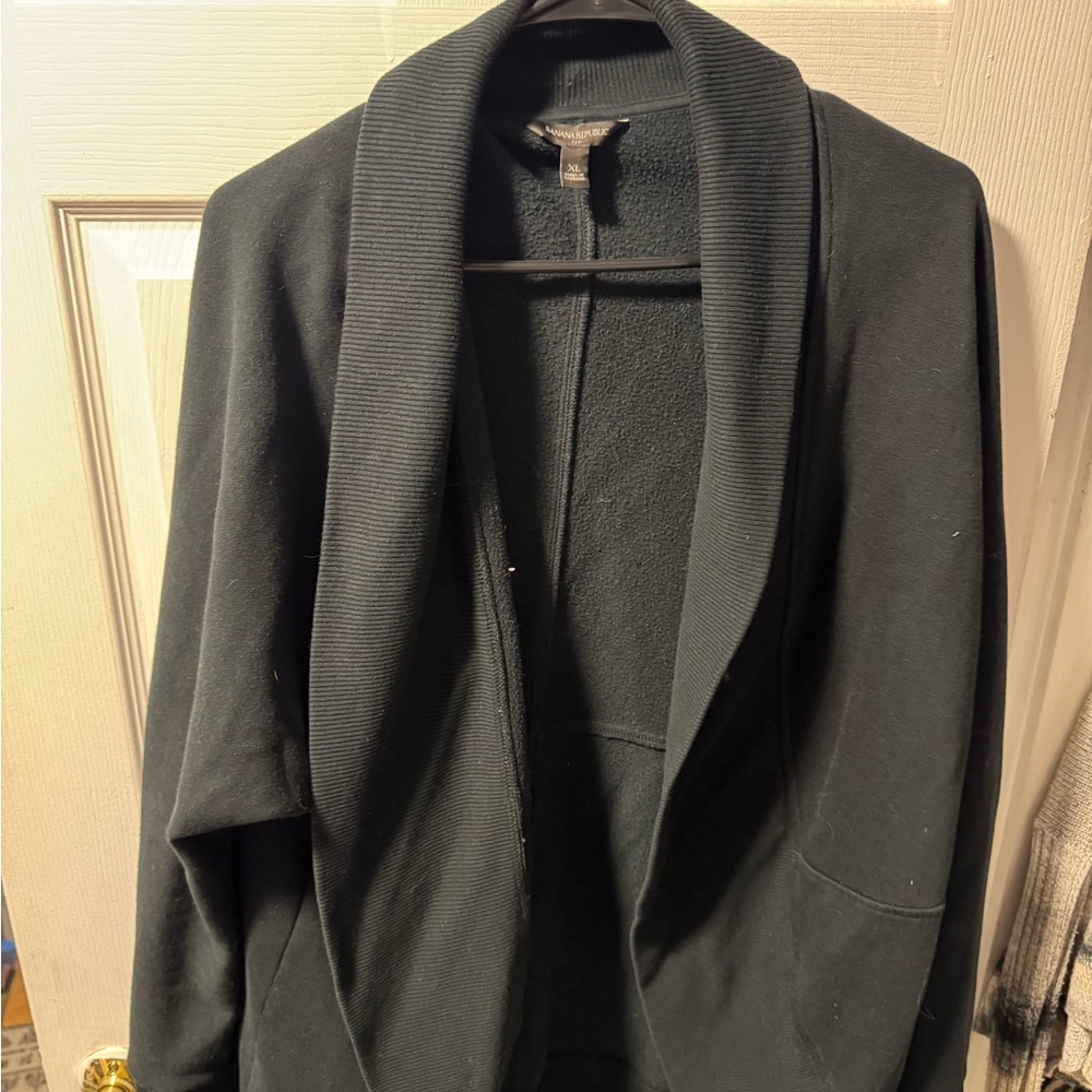 Banana Republic Black Open-Front Cardigan